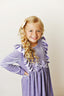 Velvet Lavender Bow Dress