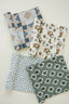 Blue Blossom Muslin Swaddle Blanket