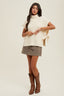 Turtle Neck Sweater Vest: Cream