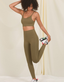 High Waisted Full Lenght Leggings - Dark Olive