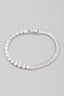 Rhinestone Square And Bar Chain Bracelet