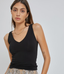 The Basic V-Neck Tank - Black