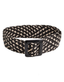 Black And White Braided Fashion Belt