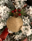 Berries and Burlap Ornaments