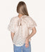 Bubble Sleeve Textured Blouse - Natural