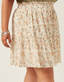 Crinkle Textured Elastic Waist Tiered Skirt - Ivory