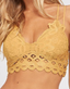 Double Strap Scalloped Lace Bralette - Mustard