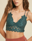 Double Strap Scalloped Lace Bralette - T. Green