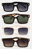 Metallic Accent Resin Frame Sunglasses