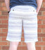Navy Striped White Shorts