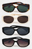 Oval Lens Resin Frame Sunglasses