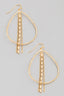 Metallic Tear And Chain Hook Earrings