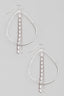 Metallic Tear And Chain Hook Earrings