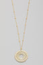 Ornate Hoop Pendant Long Necklace