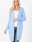 Full Sleeve Long Snap Cardigan - Spring Blue