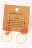 Beaded Chain Drop Circle Dangle Earrings