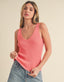 Hedi Knit Tank - Coral