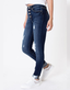 High Rise 4 Button Super Skinny Distressed - Medium Wash