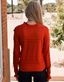 Hollow-Out Knitted Long Sleeve Top With Ruffle