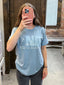 Linton ND Coordinates Tee - Stonewash Denim