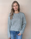 Metallic Eyelash Sweater - Silver
