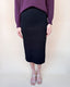 H Line Midi Sweater Skirt - Black