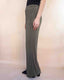 Pleated Pants With Wavy Edge - Olive