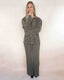 Pleated Pants With Wavy Edge - Olive