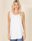 Woven Round Neck Tank Top - Ivory
