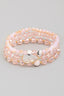 Three Row Multi Bead Stackable Bracelet Set