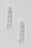 Rectangle Chain Fringe Dangle Earrings