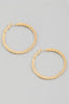Wheat Chain Latch Hoop Earrings