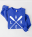 Lake Paddle Graphic Fleece Sweatshirt - Royal Blue
