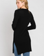 Long Ribbed Duster Cardigan - Black