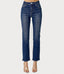 Mandie Curvy Mid Rise Ankle Straight Slim Jeans