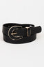 Enamel Buckle Faux Leather Belt