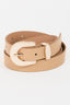 Enamel Buckle Faux Leather Belt