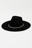 Crystal Rhinestone Strap Fedora Hat