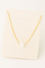 Sterling Silver Chain Link Pearl Necklace