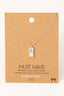 Gold Dipped Double Cz Gem Necklace
