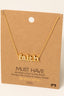 Gold Dipped Faith Pendant Necklace