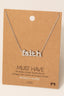Gold Dipped Faith Pendant Necklace