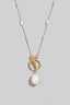 Pearl Station Chain Charm Necklace