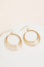 Layered Metallic Hoops Dangle Earrings