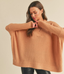 Oversized V Neck Sweater - Taupe