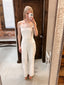 Tube Front Feather Jumpsuit - White