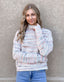 Space Dye Stripe High Neck Sweater - Multi