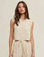 Relaxed Crop Tank - Natural