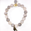 She Is Blessed Grey Agate Gold Spacers Druzy Charm