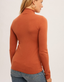 Sofia Shirring Mock Neck Sweater